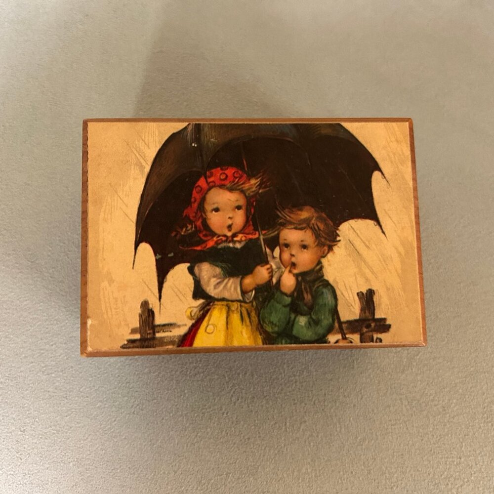 Vintage Hummel Wooden Music Box